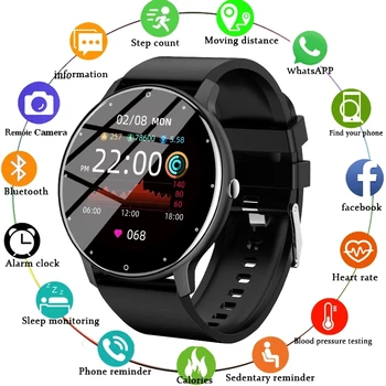 LIGE akıllı saat Yeni Smartwatch 2022 Erkekler İçin Su Geçirmez İzle Spor Spor Smartband Saat Tam Dokunmatik Ekran Android ıos İçin