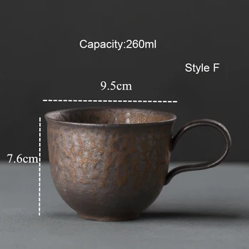 LUWU japon vintage seramik kahve kupalar cappuccino fincan çay bardağı çin çay bardağı drinkware