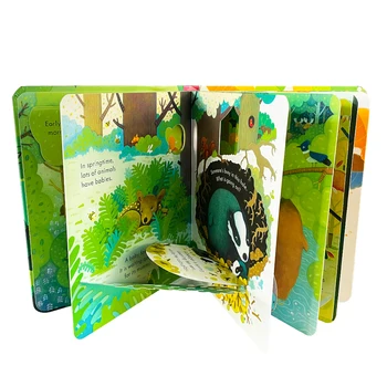 Peep İçinde Orman Peri Masalı İngilizce Eğitici 3D Flap Resimli Kitaplar Hikayeleri orman ebeveyn-çocuk etkileşimi