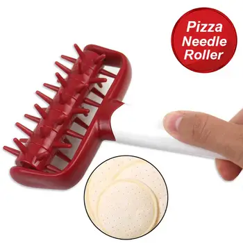 Pizza Kurabiye Pişirme Araçları DIY Plastik hamur açma makinesi Pasta Pasta İğne Tekerlekler Kesici dikiş makinesi Ekmek Delik Yumruk dropshipping