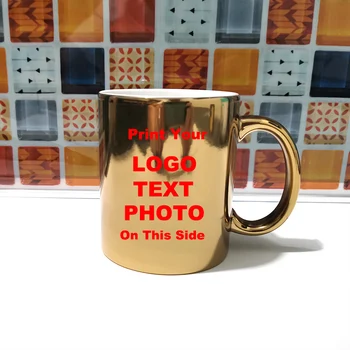 Seramik altın kupa Hediye Kutusu Kız DIY fotoğraf Kahve kupalar bardak özelleştirilmiş resimler ile DIY görüntüler baskı bardak KTDZ-RW-004-LJ