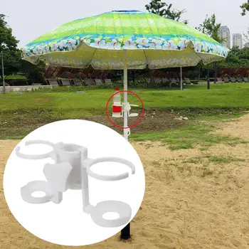 Şemsiye Bardak Tutucu Hızlı Kurulum Aksesuarları İçecek plaj şemsiyesi Tutucu Taşınabilir raf standı Bardak Tutucular Plaj Bahçe için
